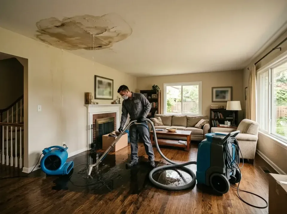 attic-pipe-burst-ceiling-drip-008 — frequently asked questions, Water Damage Restoration & Carpet Care in Le Claire, IA
